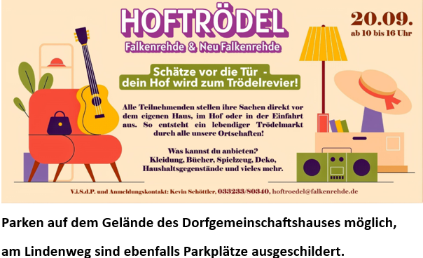 Hoftrödel 20.09.2026 10:00 bis 16:00 Uhr