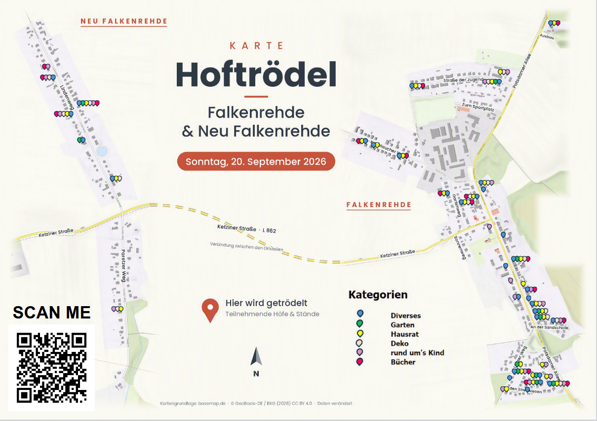 Karte mit eingezeichneten Ständen